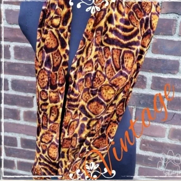 Vintage jungle print velour scarf - Picture 9 of 9